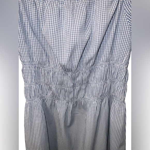 Lulus Blue & White Gingham Puff Sleeve Mini Dress – Size Large - Picture 5 of 7